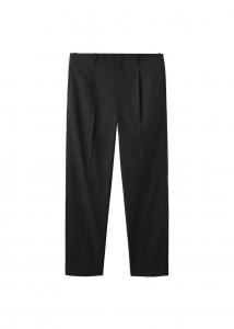 Обычные брюки со складками спереди MANGO MAN Blouson, Dark Grey/Mottled Grey