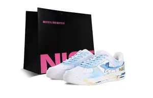 XTEP Кроссовки Air Force One с противоскользящим покрытием, износостойкие, низкие, для скейтбординга, унисекс, синие