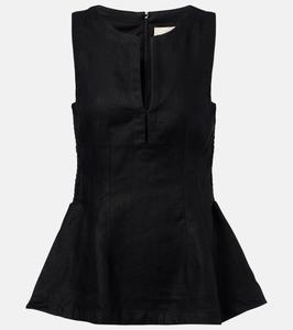 Льняной топ Melia Faithfull, черный