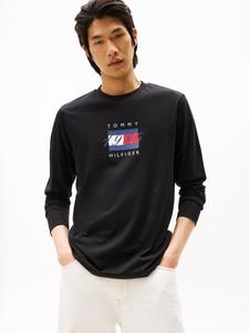 Топ Tommy Hilfiger LINEAR FLAG GRAPHIC, Black