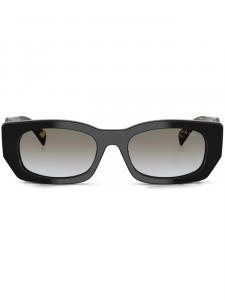 Prada Eyewear солнцезащитные очки в геометричной оправе, черный