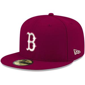 Мужская приталенная кепка с логотипом New Era Cardinal Boston Red Sox 59FIFTY
