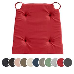 Спальное место - комплект из 2 подушек для стула, подушек для сиденья для дома и улицы, с застежкой-липучкой, 100% микрофибра, 42 х 40 х 5 см, светло-серый sleepling, красный