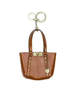 Микро Benvenuto брелок для кожаной сумки-тоут Patricia Nash, коричневый
