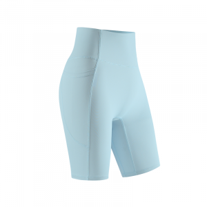 Шорты для йоги женские тонкие 361°, светло-синий