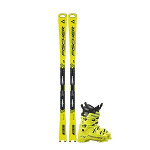 Fischer Комплект лыж 24|25 RC4 WC SC Classic для мужчин и женщин, для соревнований, вращающийся, с двумя досками, с ботинками 120, размер 155 см