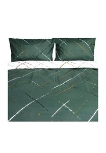 Современное постельное бельё на молнии с принтом reflection Cofi, зелёное 220 x 200 см