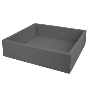 KiddyMoon, сухой квадратный бассейн с шариками 7см 120х30 темно-серый:серо-бело-бирюзовый 120х30/БЕЗ шариков