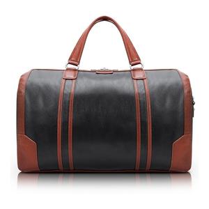 McKlein Kinzie 20-дюймовая спортивная сумка для планшета из телячьей кожи, черный