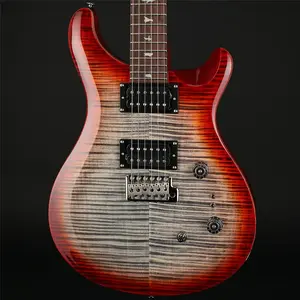 PRS SE Custom 24-08 в цвете Charcoal Cherry Burst с мягким чехлом #G096460
