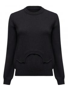 Шерстяной свитер MM6 Maison Margiela, черный