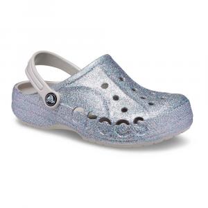 Детские блестящие сабо Crocs Baya Kids, цвет Silver