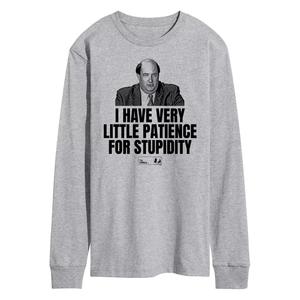 Мужская футболка с длинными рукавами The Office Very Little Patience Licensed Character