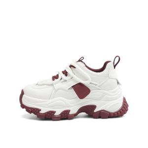 BOERDIQI Высокие легкие дышащие массивные кроссовки женские бежево-красные, цвет Beige Red