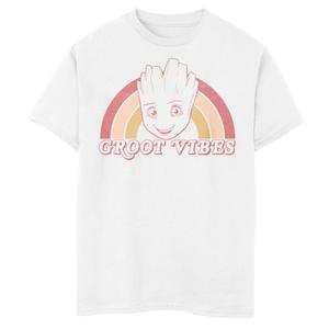 Классическая футболка с рисунком «Марвел Стражи Галактики» для мальчиков 8–20 лет Lets Groot Rainbow Colors Licensed Character