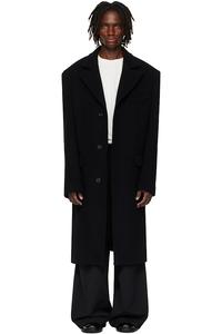 Мельтоновое пальто Lu'U Dan, черный