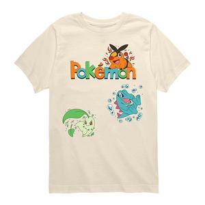 Футболка с принтом Pokémon Legends: Z-A Starters для мальчиков 8-20 Licensed Character, Cream