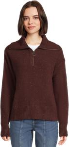 Свитер Barbour Women's Lavensdale 1/2 Zip Knitted Jumper, Black Cherry