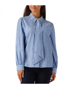 Блузка с синими стразами для стильных женщин Aaiko, синий