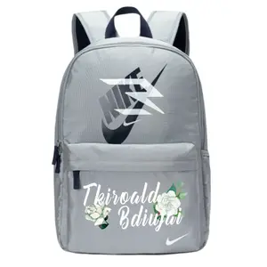 Nike Полиэстеровый рюкзак унисекс светло-серый волчий, Floral