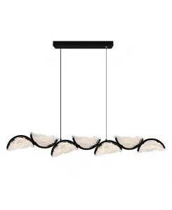 13-Дюймовая металлическая лунная светодиодная люстра со встроенным светильником Cwi Lighting, black