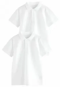 Поло с коротким рукавом приталенного кроя Next, White