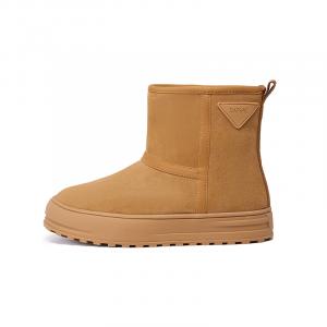 Женские зимние сапоги DAPHNE замшевые с флисовой подкладкой, кофейный