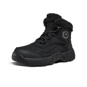 Теплые, нескользящие, короткие, мужские ботинки Compass, высота 4,5 см CAMEL, Black