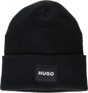 Мужская шапка-бини Hugo Xevon Patch Logo, черная Hugo Boss