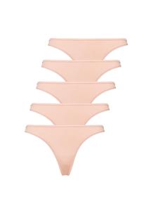 Женские набедренные стринги Stepy Soft String (5 шт) низкий крой BeeDees, цвет Nude