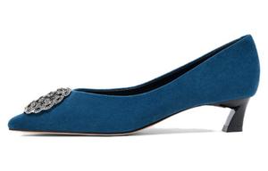 Женские туфли на высоком каблуке Тёмно-синие CAMEIDO