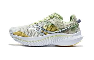 Кроссовки для бега Kinvara Elite 14 женские белые светло-зеленые Saucony с амортизацией, легкие, низкие
