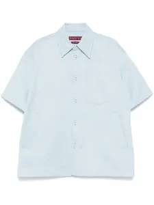 Рубашка с логотипом GG Gucci, синий