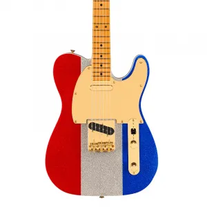Fender Limited Buck Owens Telecaster Красный Синий Серебристый Блестящий с чехлом
