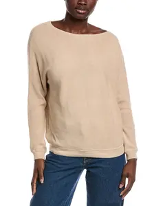 Минни Роз Асимметричный свитер из кашемировой смеси Minnie Rose, коричневый