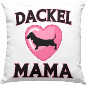 Тренд - Декоративная подушка Dachshund Mama с наполнителем 40 x 40 см. Подарок для женщин Владелец таксы (синий) Trendation