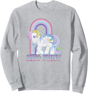 Толстовка My Little Pony Starshine в стиле ретро 80-х с радужным логотипом пони, серая