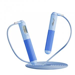 Электронная скакалка для фитнеса с подсчетом прыжков, стальной трос/силикон, 2,8 м, honey pomelo orange LINING, лазурный