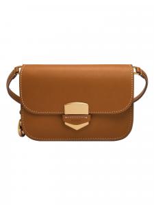 Женская кожаная сумка через плечо Fossil Saddle с отделением для смартфона (ZB1926216)