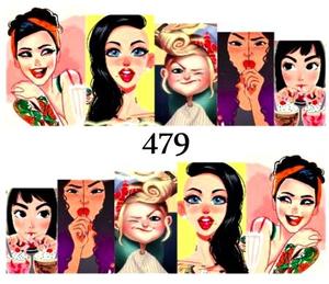 Водные наклейки для ногтей - №479, Raisin