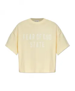 Футболка с напечатанным логотипом Fear Of God, желтый