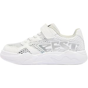 QIAODAN Детские кроссовки для скейтбординга с противоскользящей подошвой, белые, износостойкие