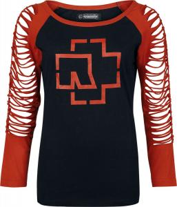 Рубашка с длинными рукавами Rammstein Rotes Licht, черный/красный