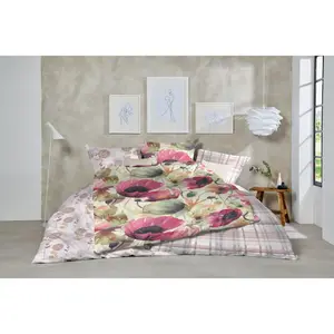 Постельное белье Primera «тонкое фланелевое постельное белье», бархатисто-мягкое и, конечно же, изготовленное из чистого хлопка, цвет Grün-Rot