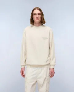 Мужская толстовка с круглым вырезом белого цвета слоновой кости Napapijri