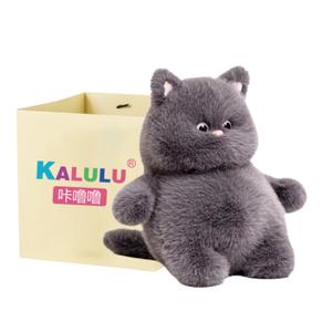 Мягкий и милый плюшевый котенок Meowth Cub, пухленькая кошачья игрушка, высота 37см Click, серый