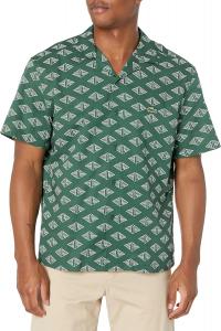 Мужская рубашка Lacoste Core Collection, свободный крой, короткий рукав, монограмма, Green/Flour