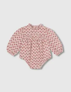 Детский цветочный комбинезон с объемными рукавами Gocco, сиреневый