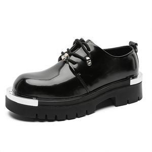 MADALLO Премиальные дерби устойчивые к истиранию низкие кеды мужские - черная лакированная кожа, цвет Black Patent Leather