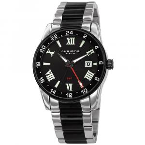 AK1055 Повседневные часы в круглом корпусе Akribos, черный